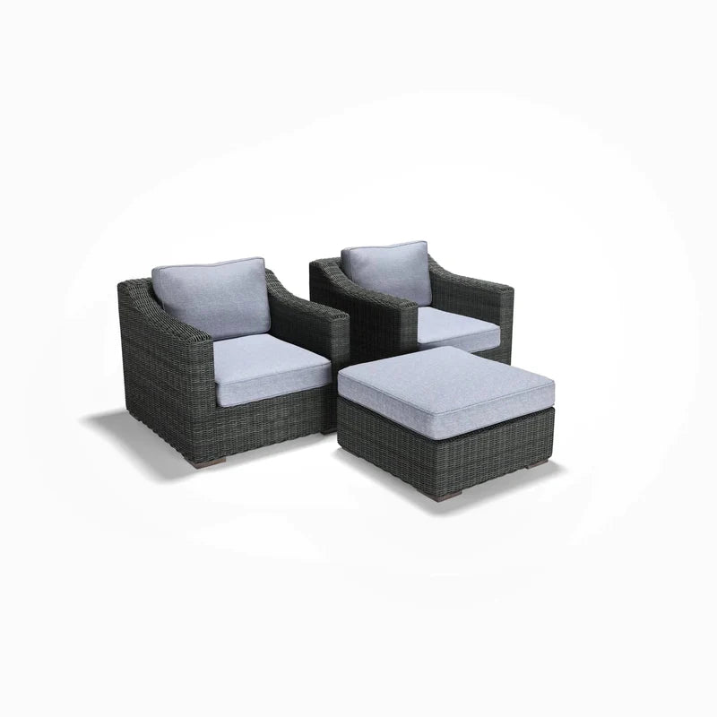 3-Piece Club Chair and Ottoman Set - AVELINE Furniture