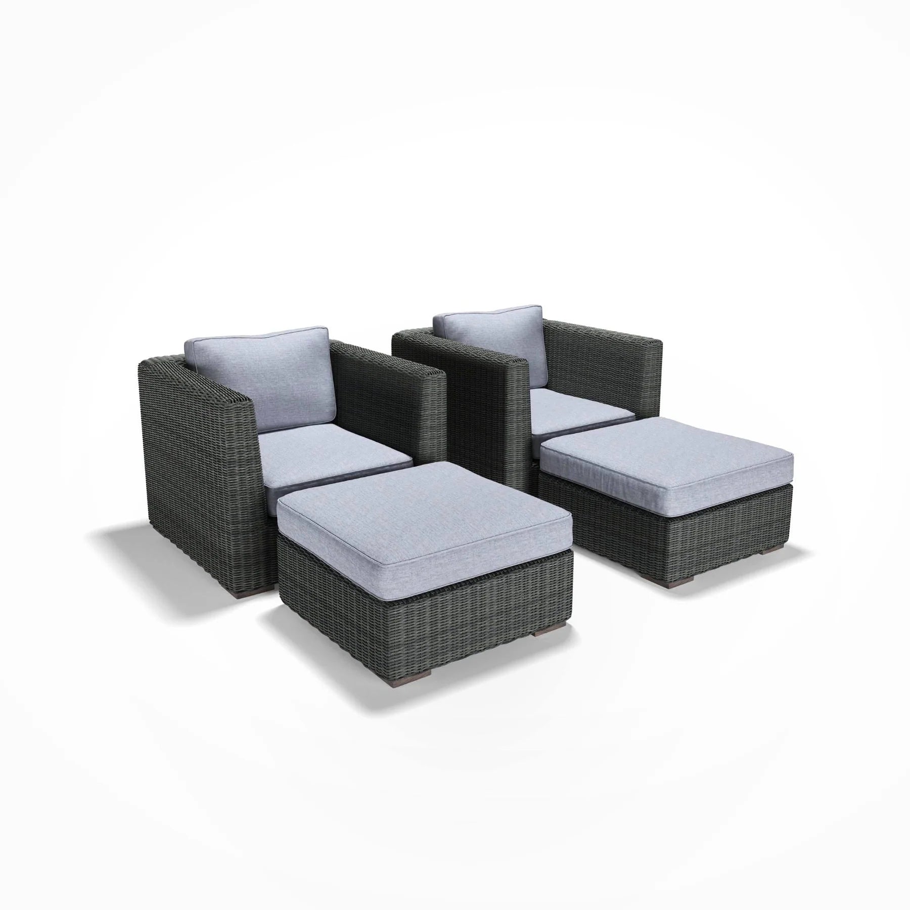 4-Piece Club Chair and Ottoman Set - AVELINE Furniture