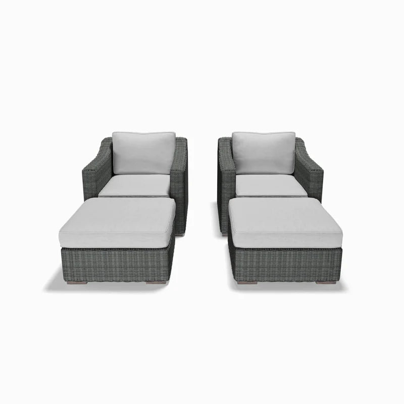 4-Piece Club Chair and Ottoman Set - AVELINE Furniture