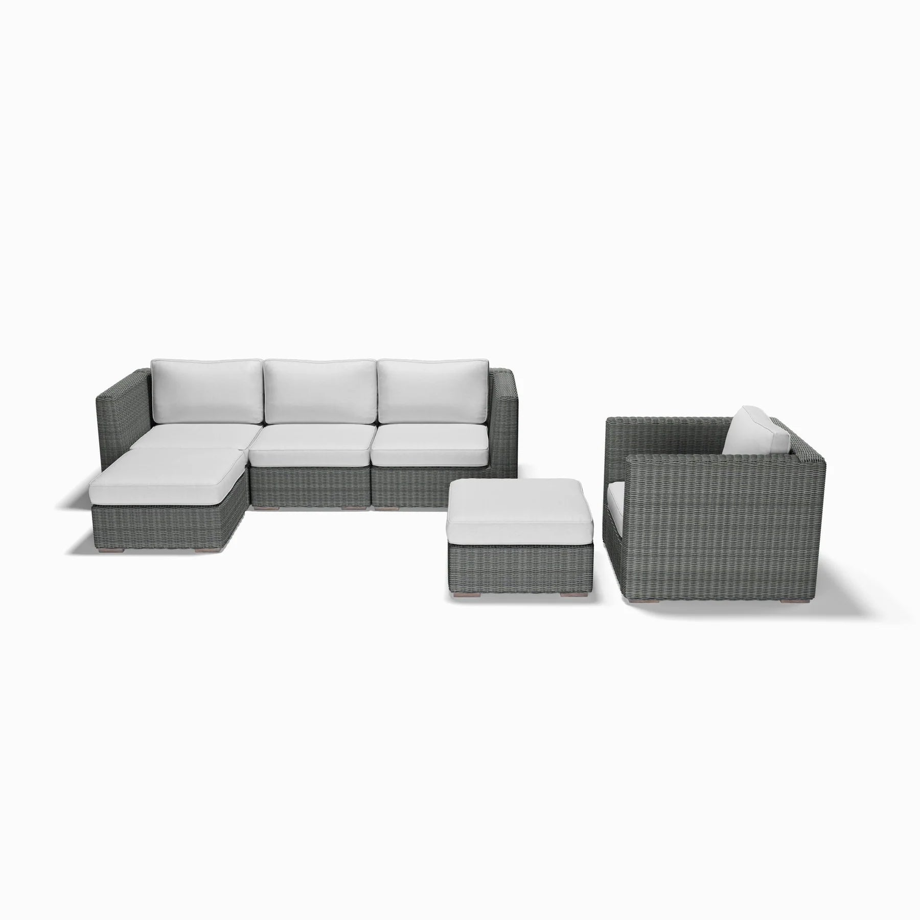 6-Piece Chaise, Club Chair, and Ottoman Set - AVELINE Furniture